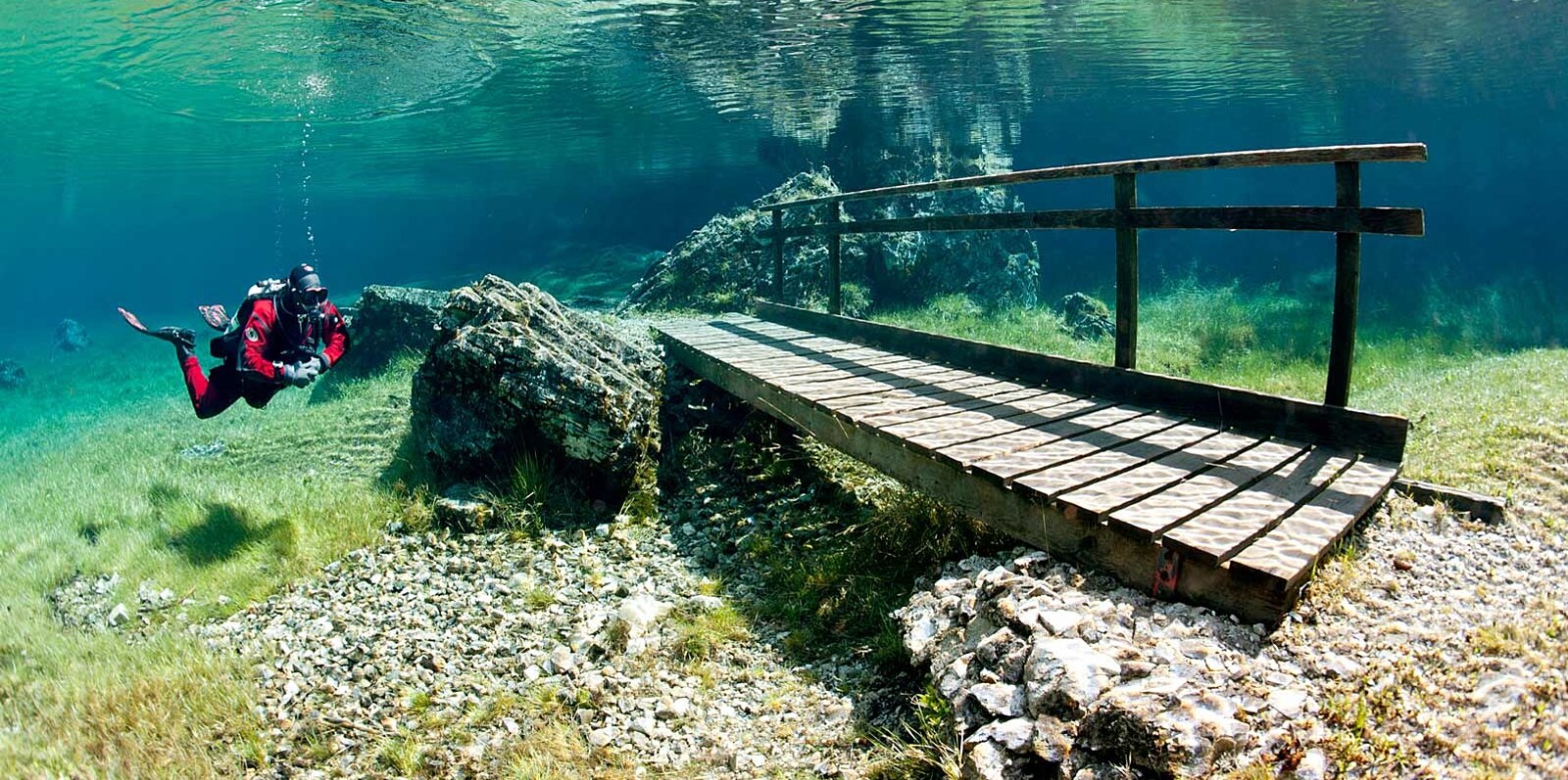Diving in the lakes of Austria