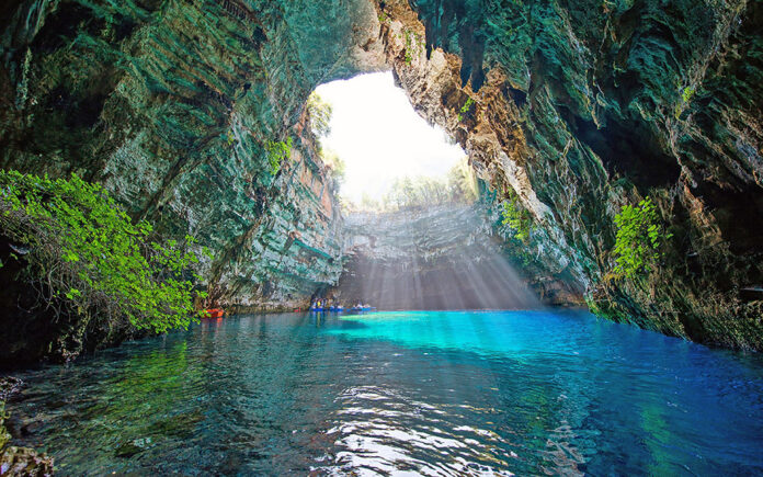 Beautiful caves in Greece